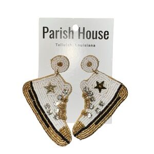 Beaded sneaker earrings